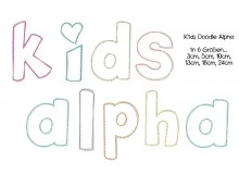 Stickserie - Kids Doodle Alpha Schriftart